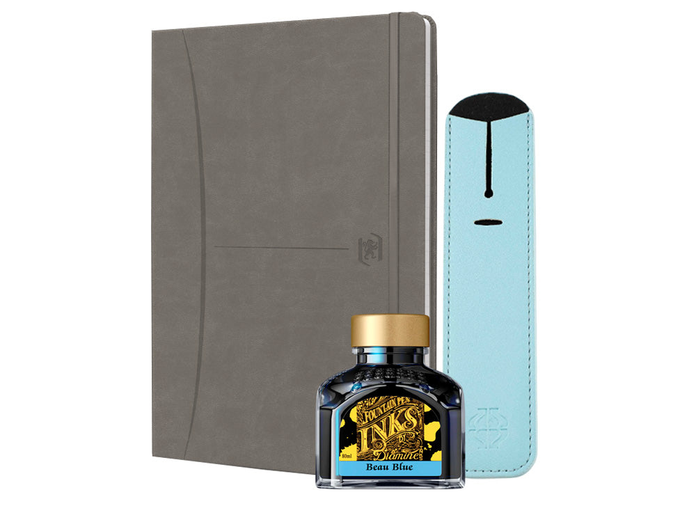 Blue Grey Writing Set