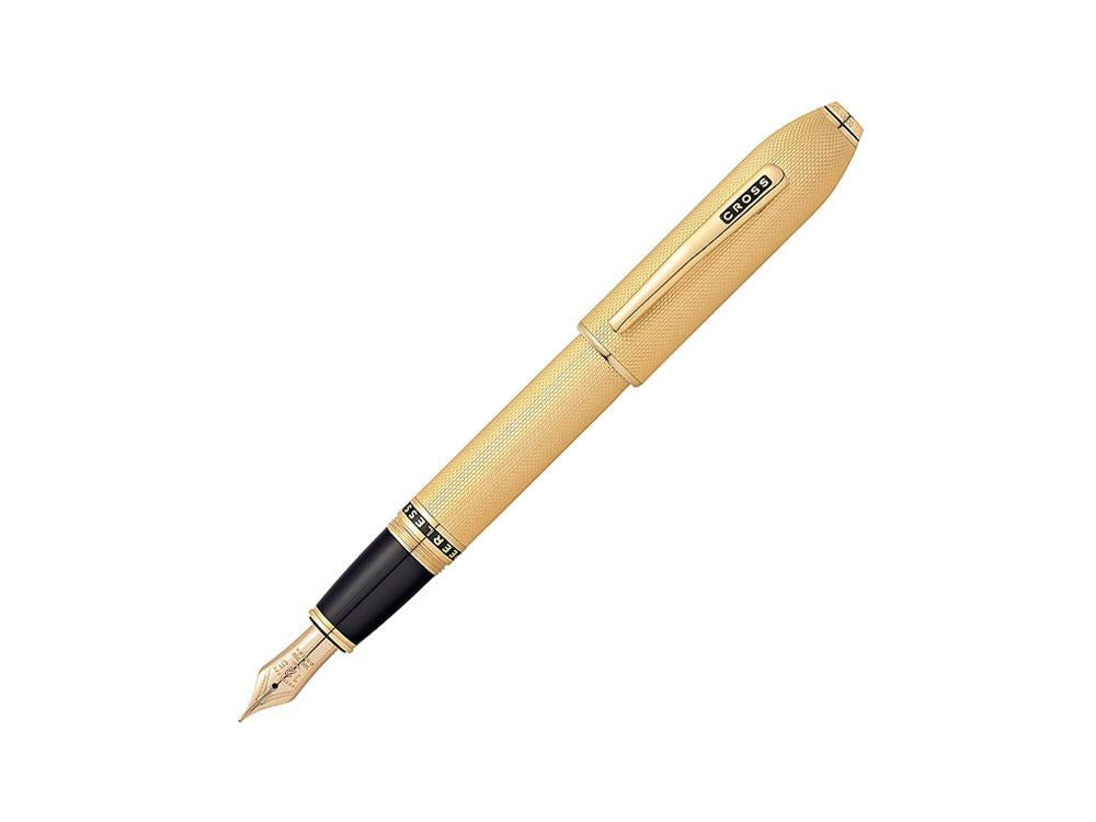 Cross Peerless 125 Fountain Pen, 23K Gold Plated, Polished, AT0706-4