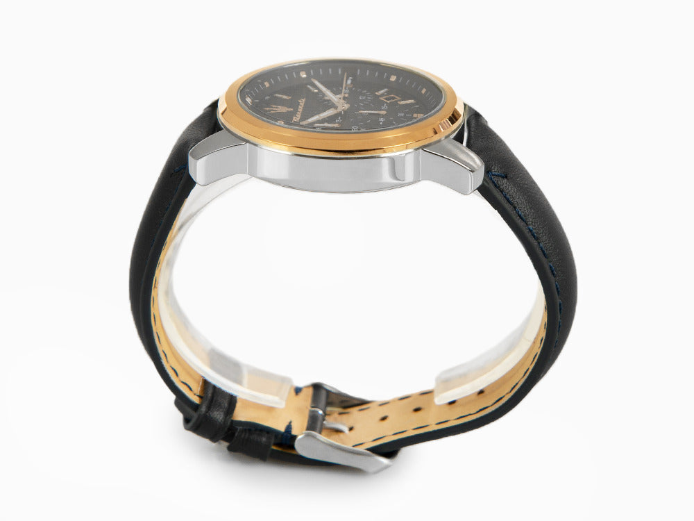 Maserati Successo Quartz Watch, PVD Rose Gold, Blue, 44 mm, R8871621015