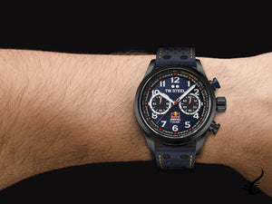 TW Steel Red Bull Ampol Racing Quartz Watch, Blue, 48 mm, Leather, 10 atm, VS94