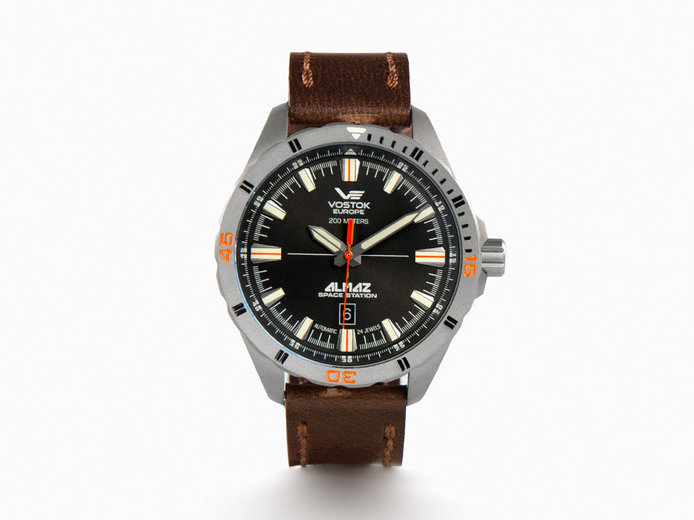 Vostok Europe Almaz Automatic Watch, Titanium, Grey, 47 mm, NH35A-320H263