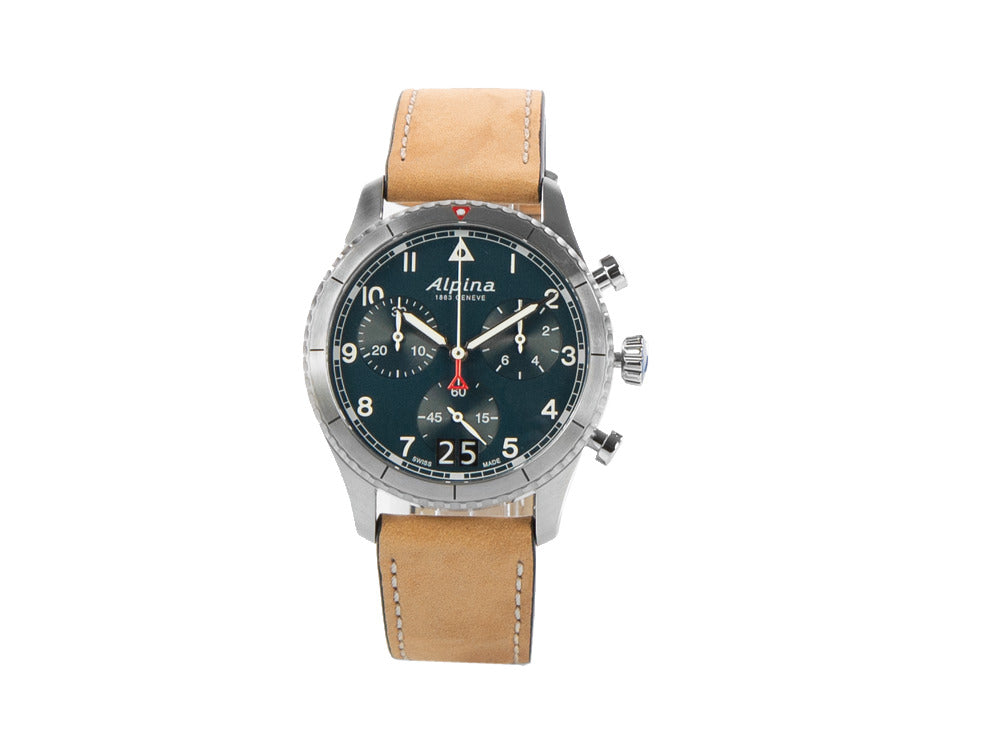 Alpina Startimer Pilot Quartz Watch, 41 mm, Blue, Day, AL-372NW4S26