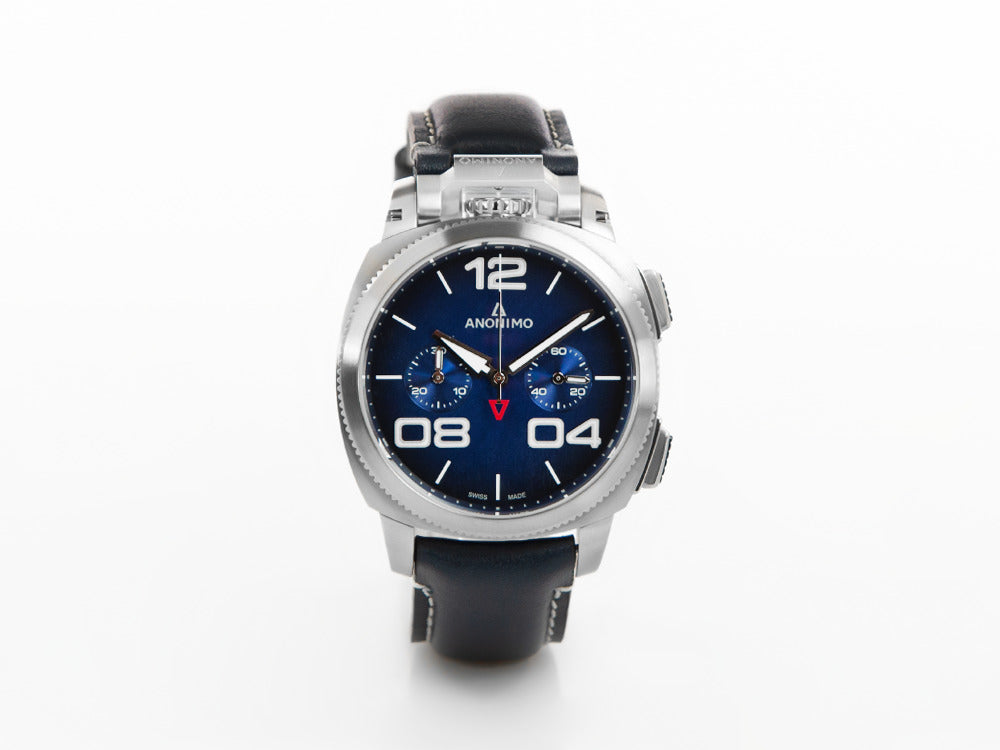 Anonimo Militare Chrono Automatic Watch, Blue, 43,4 mm, AM-1120.01.003.A03