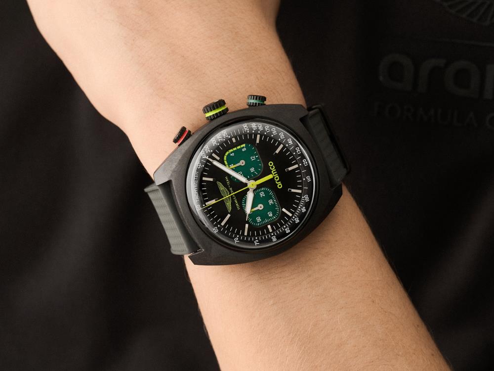 Aston Martin F1 Team DWF Quartz Watch, Black, 40 mm, Chronograph, MTFD2F602