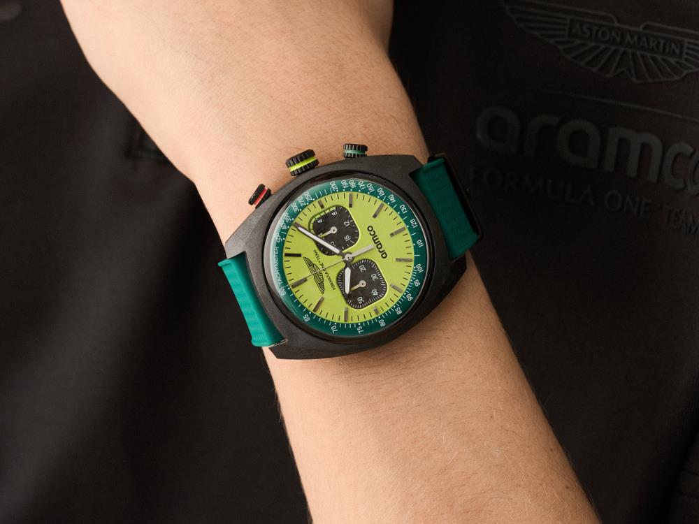 Aston Martin F1 Team DWF Quartz Watch, Green, 40 mm, Chronograph, MTFD2F603