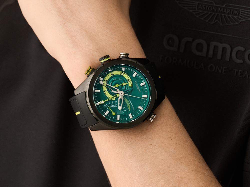 Aston Martin F1 Team KRS Quartz Watch, Green, 44 mm, Chronograph, MTFR1F603