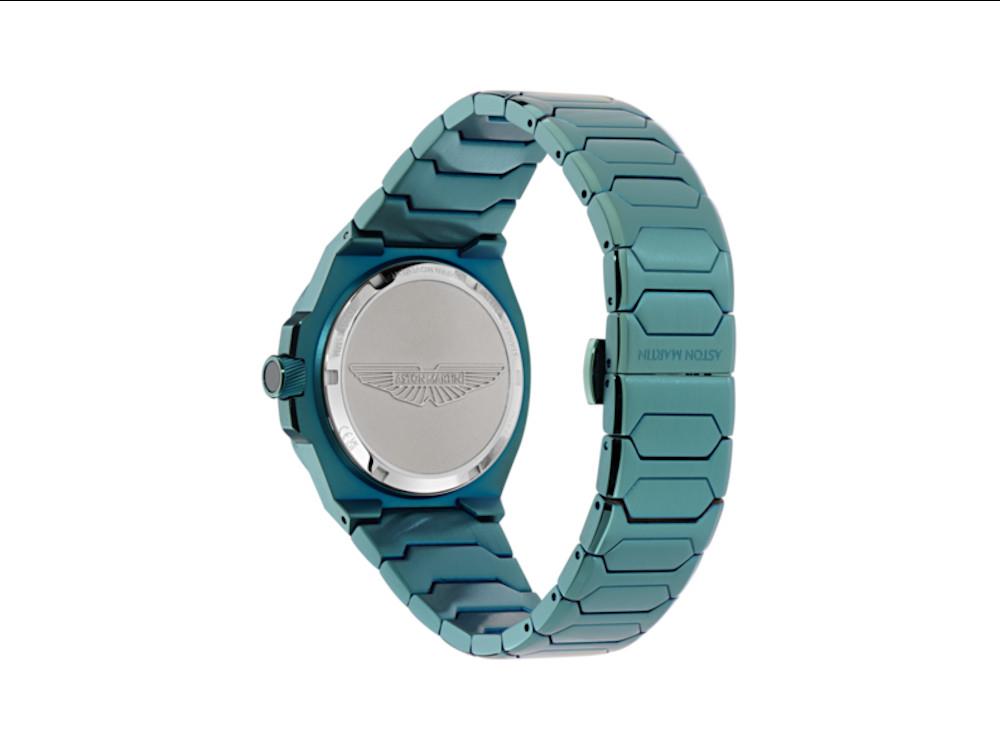 Aston Martin Icon GPQ Quartz Watch, Recycled Steel, Black, 42 mm, MTIG2S606