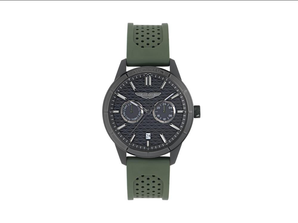 Aston Martin Icon HDL Quartz Watch, Recycled Steel, Black, 42 mm, MTIH2S604