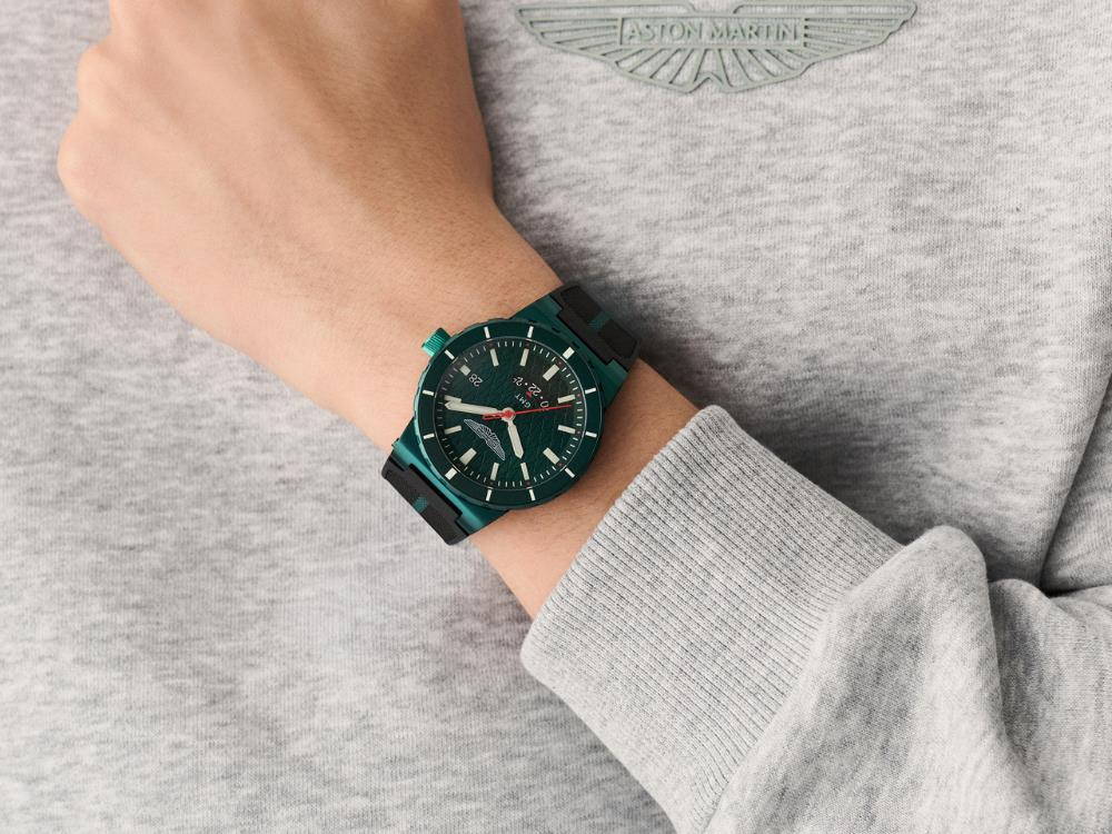 Aston Martin Icon MNF GMT Automatic Watch, Green, 41 mm, MTIM1F605