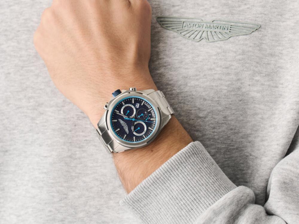 Aston Martin Thrill HLCW Quartz Watch, Blue, 44 mm, MTRH2S602