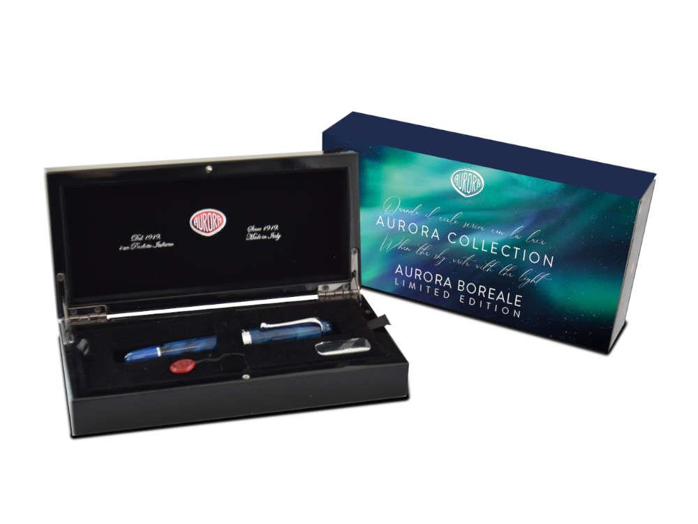 Aurora 88 Boreale Fountain Pen, Blue, Limited Edition, 888-AUB