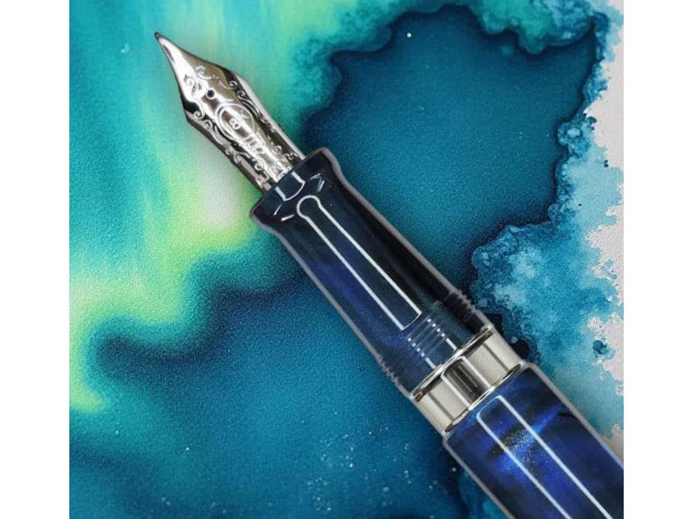 Aurora 88 Boreale Fountain Pen, Blue, Limited Edition, 888-AUB
