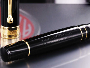 Aurora Optima Rollerball pen, Resin, Black, Gold plated 975N