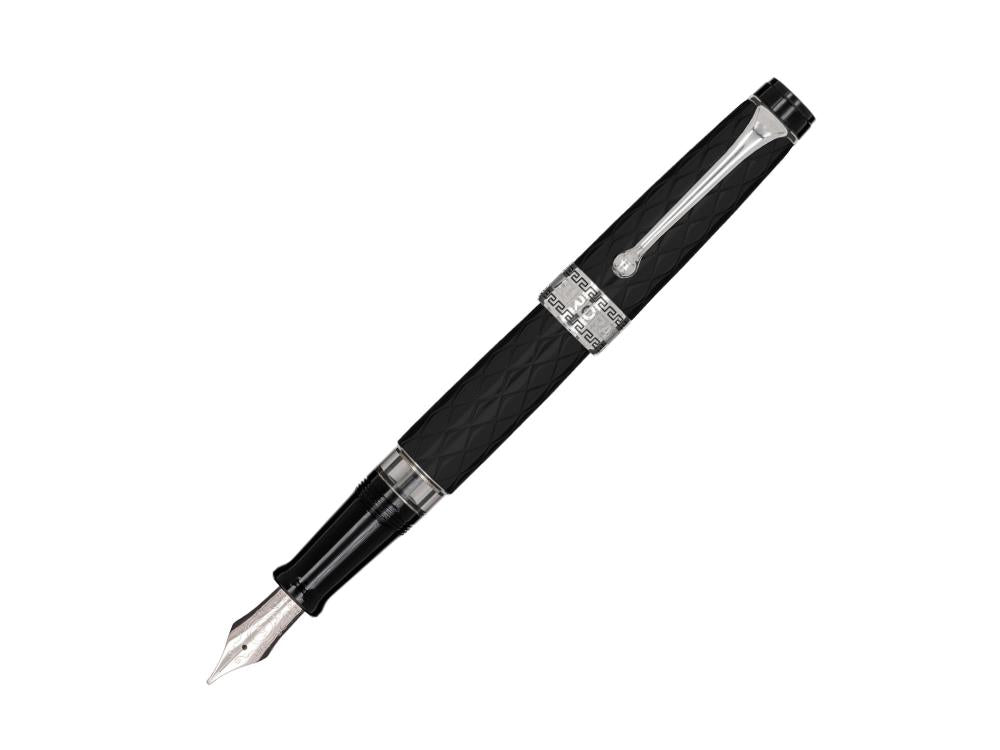 Aurora Optima Rombo Guilloché Fountain Pen, 997-CRBN