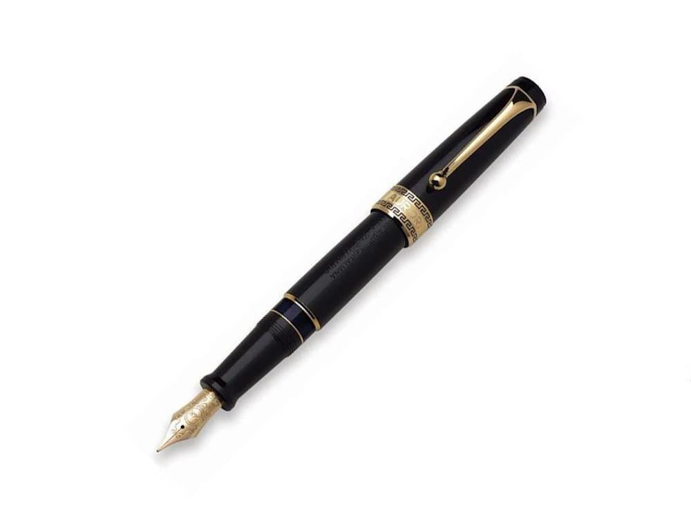 Aurora Optima Fountain Pen, Resin, Black, Gold plated, 997N