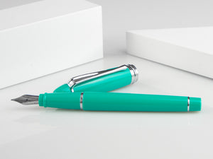 Aurora Ipsilon Summer Fountain Pen, Resin, Green, Chrome Trim, B11-CVS