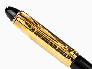 Aurora Ipsilon Quadra Gold Fountain Pen, Resin, Black, Gold, B11-DQN