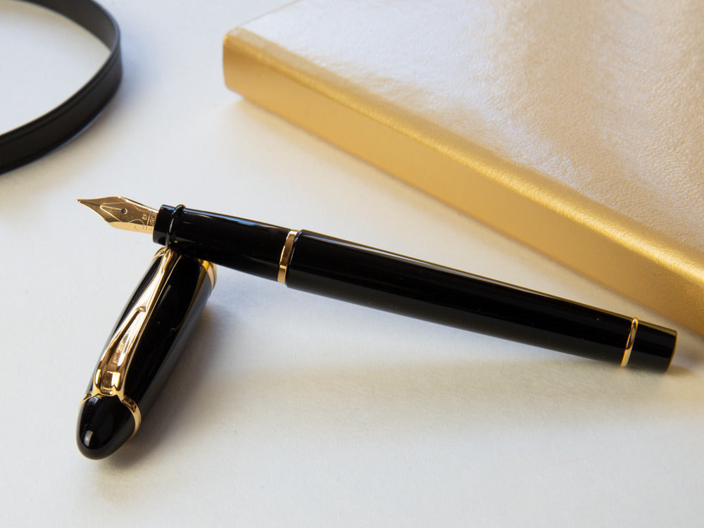 Aurora Ipsilon Fountain Pen - Black Resin Body  - B11N
