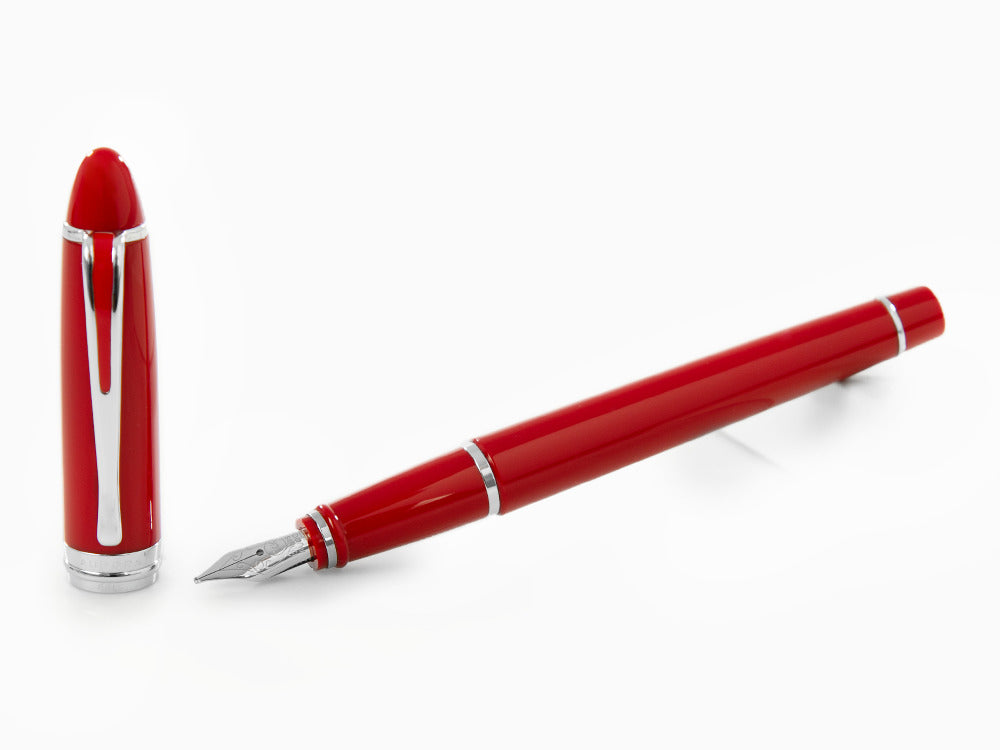 Aurora Ipsilon De Luxe Fountain Pen Red Resin B12CRM