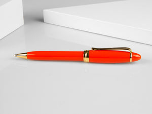 Aurora Ipsilon Autumn Ballpoint pen, Resin, Gold plated, Orange, B31-DO