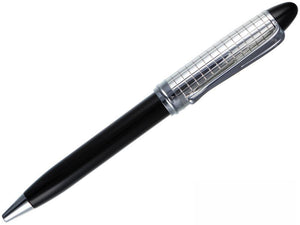 Aurora Ipsilon Ballpoint pen, Resin, Chrome trim, Black, B34CQN