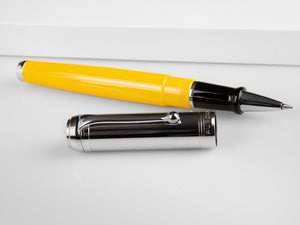 Aurora Talentum Big Rollerball pen, Resin, Yellow, Chrome Trim, D71CY