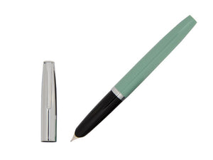 Aurora Duo-Cart Fountain Pen, Green resin, Chrome, DC57-CVM