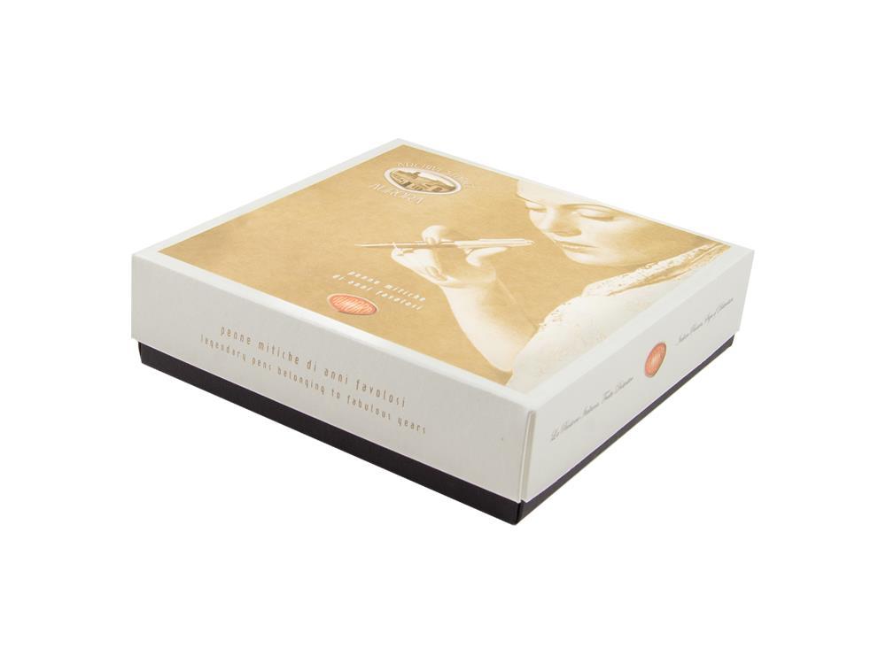 Aurora Duo-Cart Fountain Pen, Green resin, Chrome, DC57-CVM