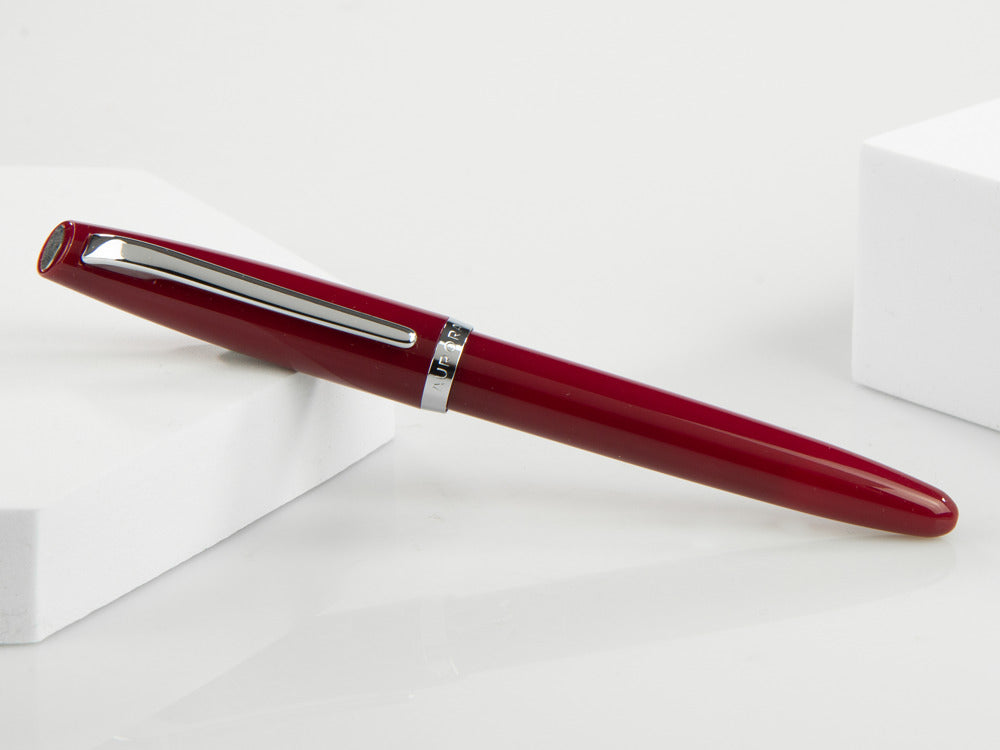 Aurora Style Fountain Pen - Barrel in Paprika and chrome trims - E12PR