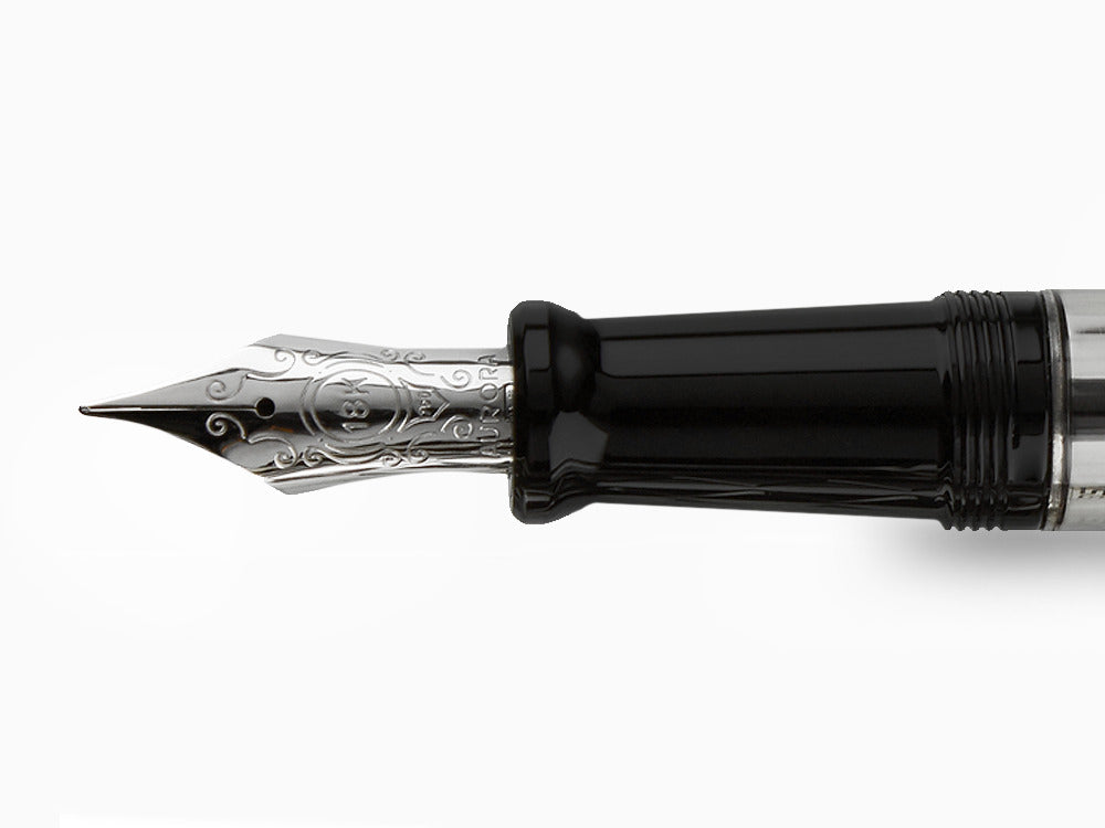 Aurora Rifflesi Fountain Pen, Resin, Sterling Silver .925, G11-CN