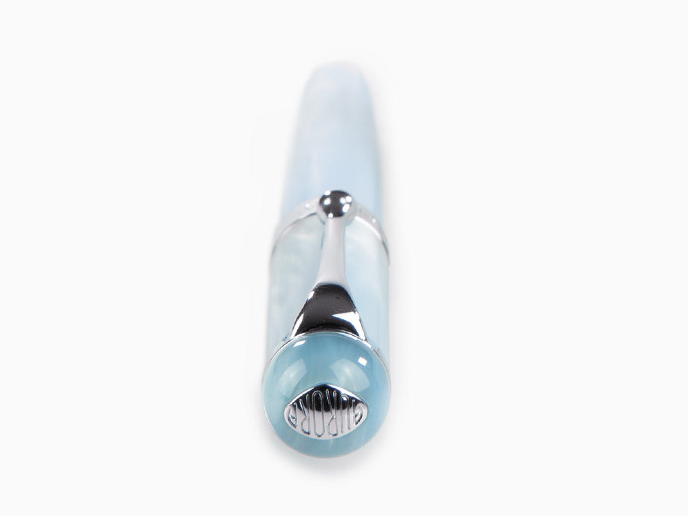Aurora Alpha Sky Fountain Pen, Resin, Chrome Trim, H11CA