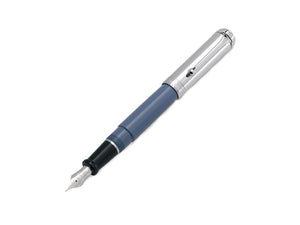 Aurora Talentum Fountain Pen - Light Blue Resin & Chrome Cap