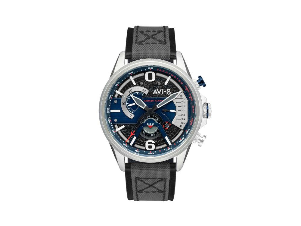 AVI-8 Hawker Harrier II Quartz Watch, Blue, 43 mm, AV-4056-04