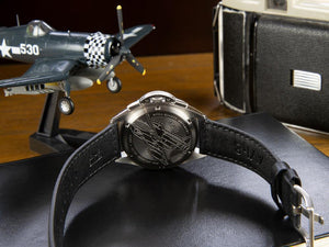 AVI-8 P-51 Mustang Blakeslee Chronograph Quartz Watch, White, 43 mm, AV-4077-01