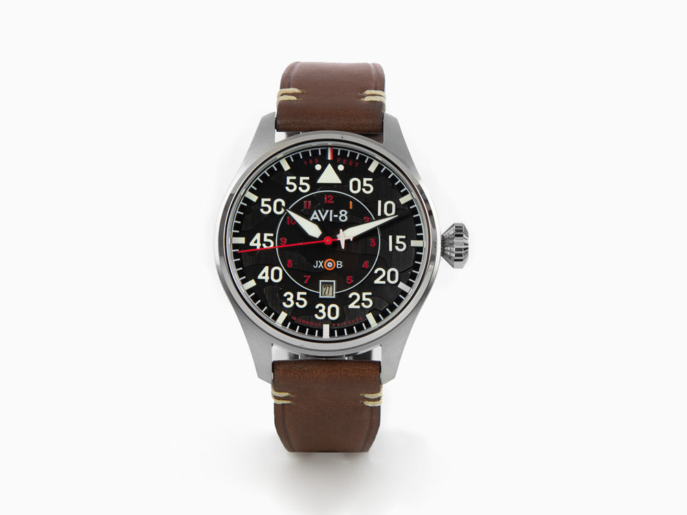 AVI-8 Hawker Hurricane Clowes Wittering Automatic Watch, Black, 46mm, AV-4097-01