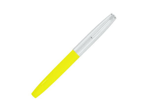 Aurora Duo-Cart Fountain Pen, Yellow Resin, Chrome, DC57-CYM