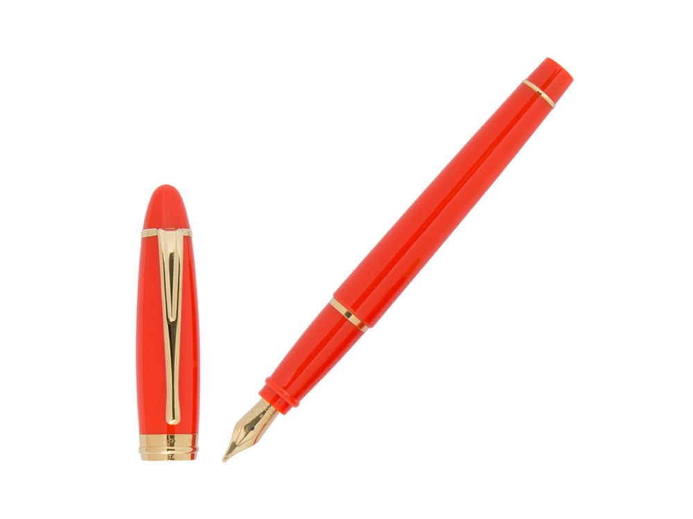 Aurora Ipsilon Autumn Fountain Pen, Resin, Orange, Gold trim, B11-DO