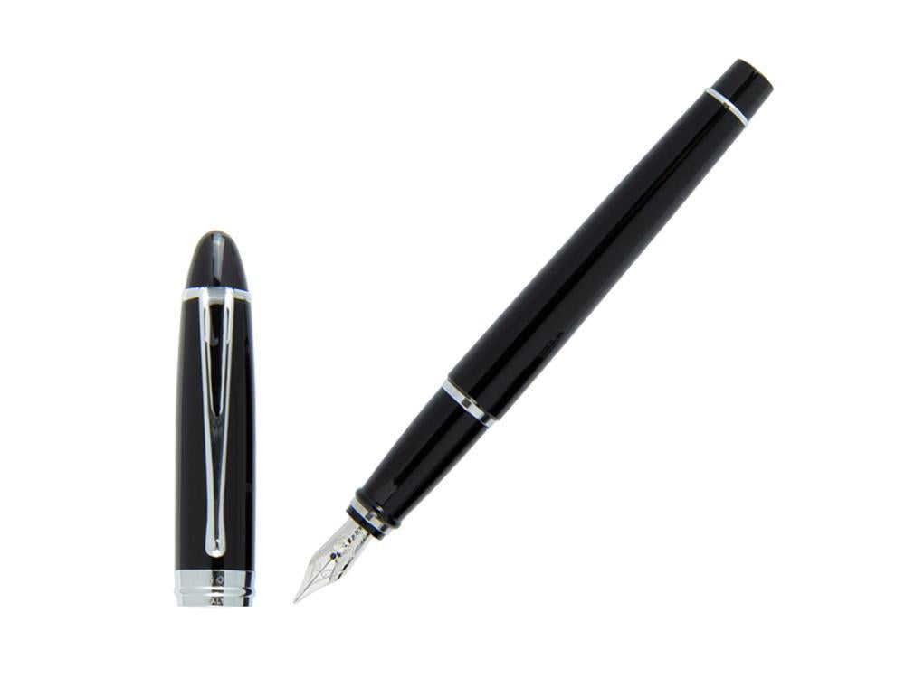 Aurora Ipsilon De Luxe Fountain Pen Black Resin B12C