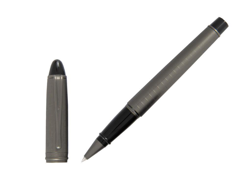 Aurora Ipsilon Full Metal Black Rollerball pen, Ruthenium, B76-RQ