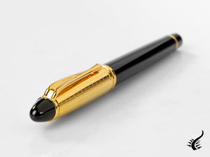 Aurora Ipsilon Quadra Gold Fountain Pen, Resin, Black, Gold, B11-DQN