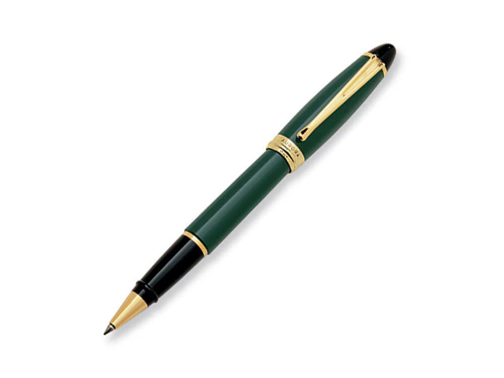 Aurora Ipsilon Rollerball pen, Resin, Gold trim, Green, B71-V