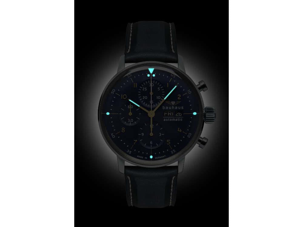 Bauhaus Aviation Dessau Automatic Watch, Blue, 42 mm, SW 500, 2018-3