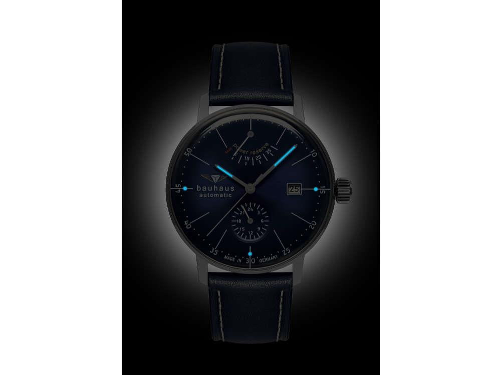 Bauhaus Aviation Dessau Automatic Watch, Blue, 41 mm, Miyota 9132, 2060-3