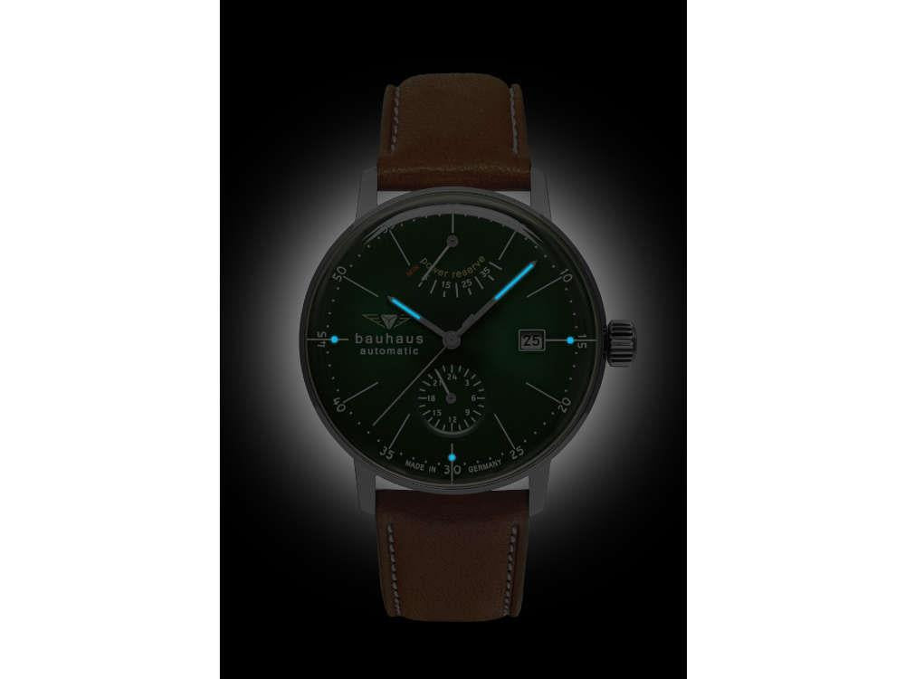 Bauhaus Aviation Dessau Automatic Watch, Green, 41 mm, Miyota 9132, 2060-4