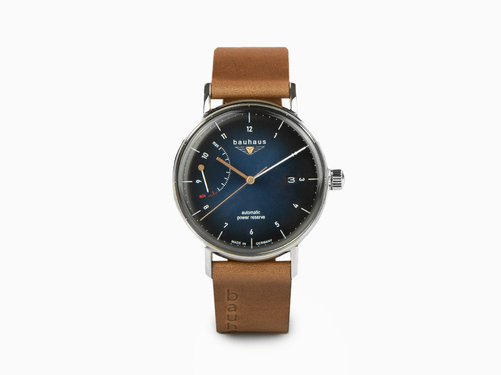 Bauhaus Automatic Watch, Blue, 41 mm, Day, 2160-3