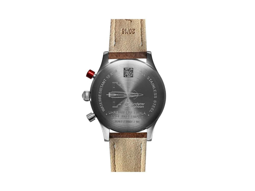 Bauhaus Aviation Quartz Watch, Black, 41 mm, Chronograph, Day, 2576-2