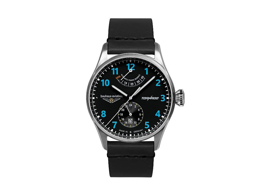 Bauhaus Aviation Tornado Automatic Watch, Black, 42 mm, Day, 2790-3
