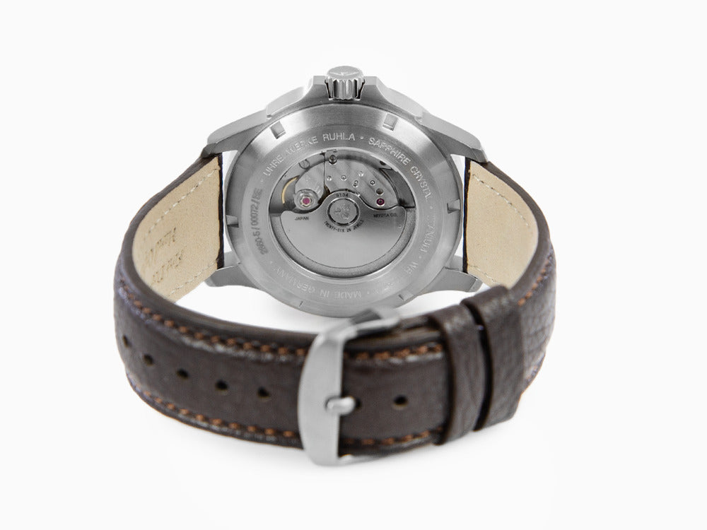Bauhaus Aviation Automatic Watch, Titanium, Beige, 42 mm, Day, 2860-5