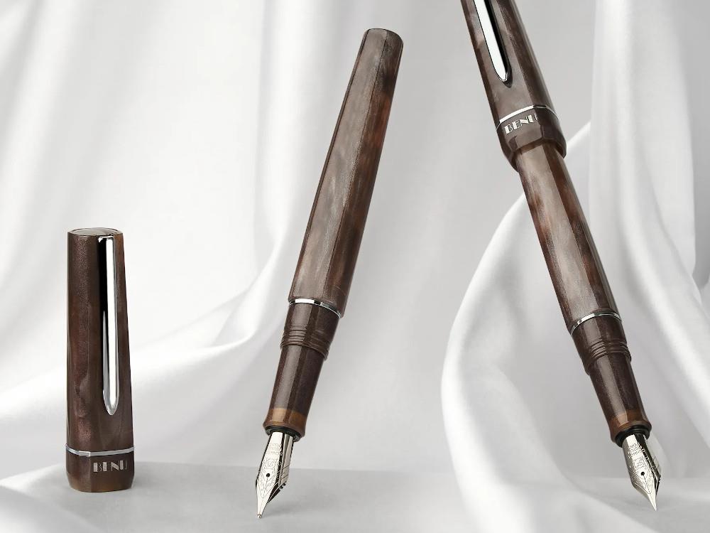 Benu Haute Satin Fountain Pen, Resin, Grey, 11.2.2.5.0