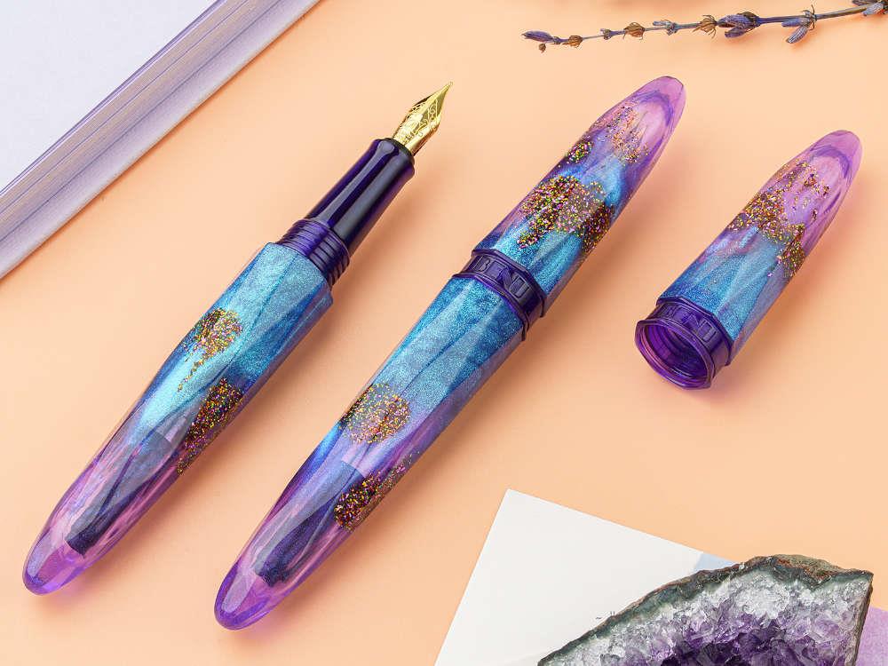 Benu Briolette Amethyst Tide Fountain Pen, Purple, 17.2.12.6.0